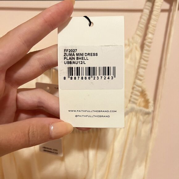 NWT Faithful The Brand Anthropologie Zuma Mini Dress 100% Linen Size 8 - Picture 8 of 12